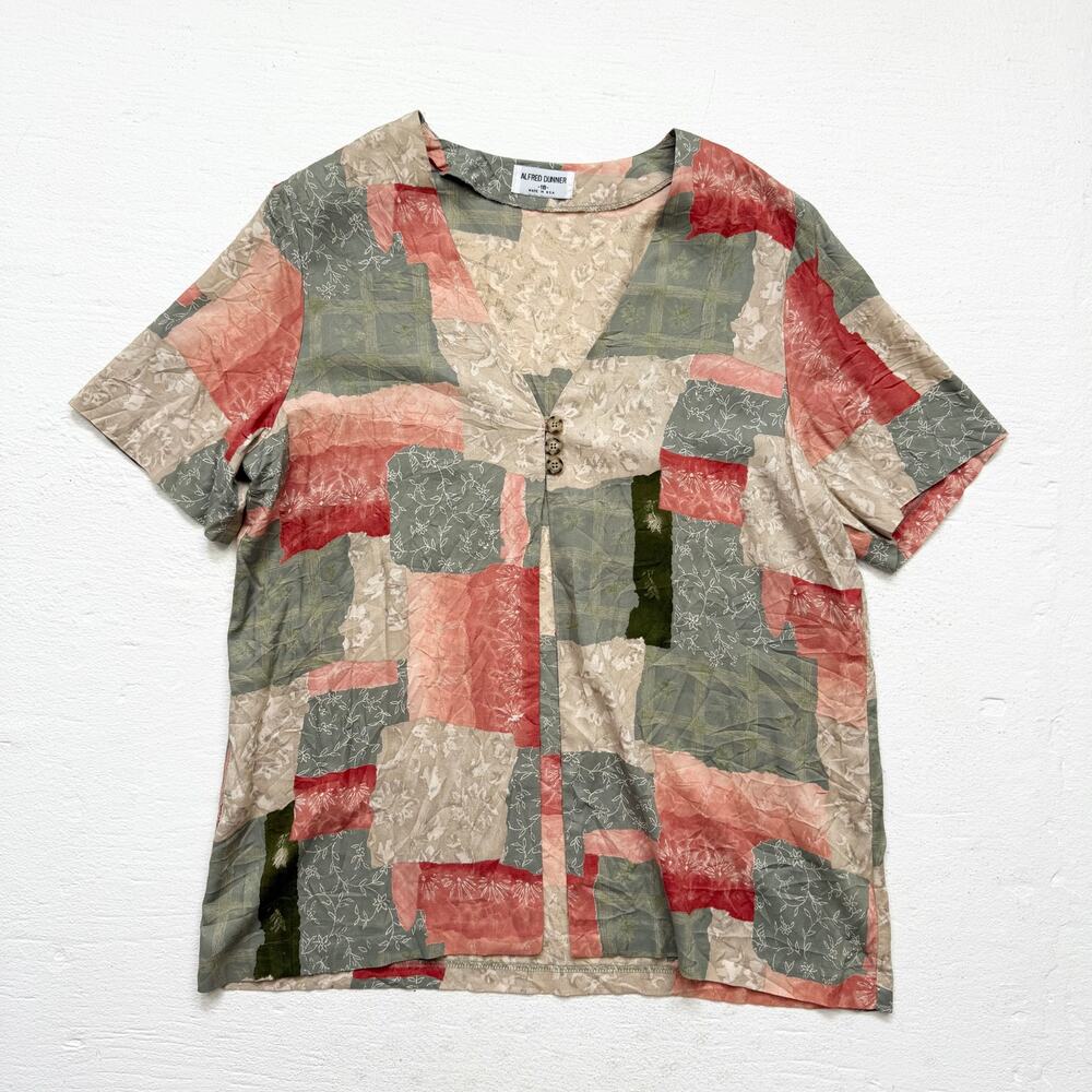 Reworked Vintage 90s Alfred Dunner Short Sleeve Cardigan, Size 18